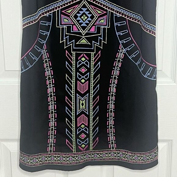 Flying Tomato Multicolor Embroidered Aztec Sleeveless Mini Dress Size‎ Large - Picture 7 of 10